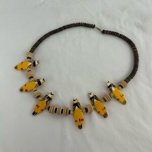 Vintage Wooden Tribal Beaded Necklace